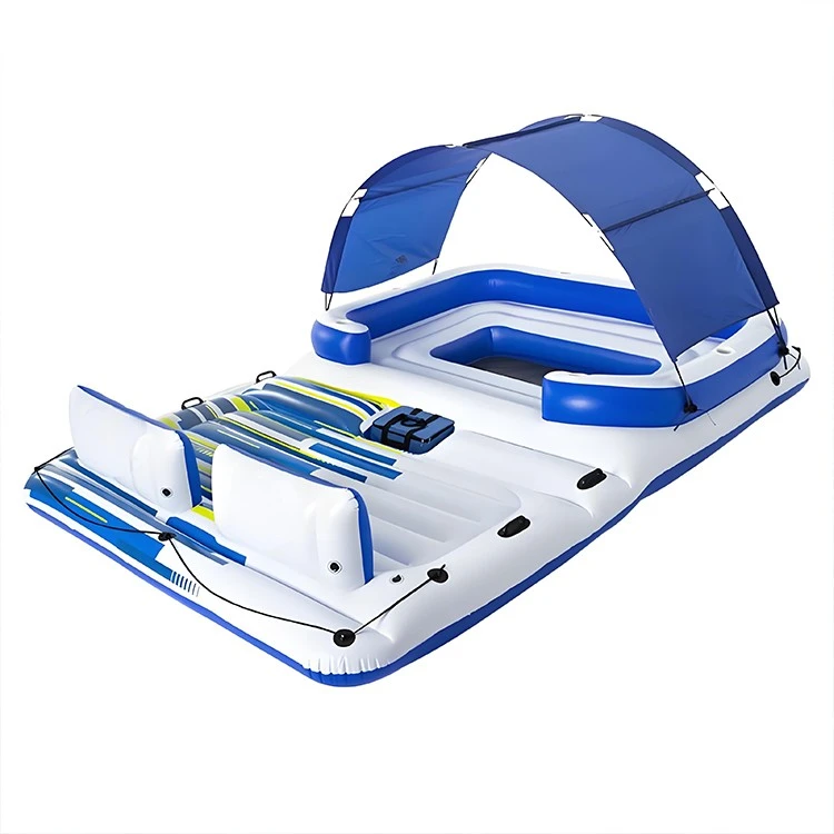 Inflatable Water Lounger Party Platform Inflatable Floating Rest Bar Inflatable Floating Camping Tent For Sale